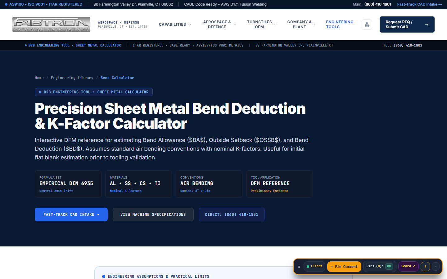 Empirical DIN 6935 Sheet Metal Bend Deduction & K-Factor Calculator